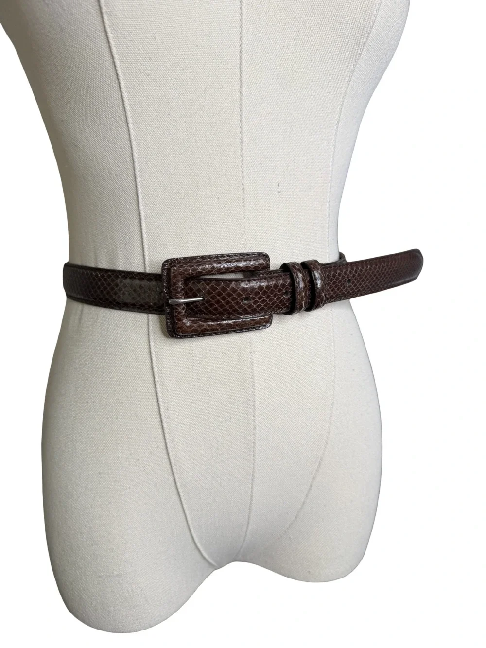 The Ritz Accessory Collection Genuine Snake Skin Leather Belt Sz. L